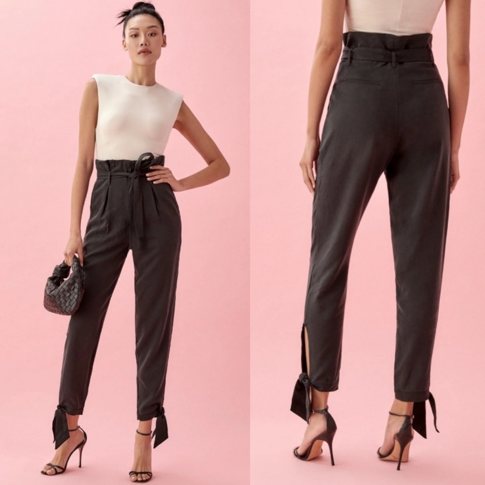 Reformation Avalon Pants Black Size 0